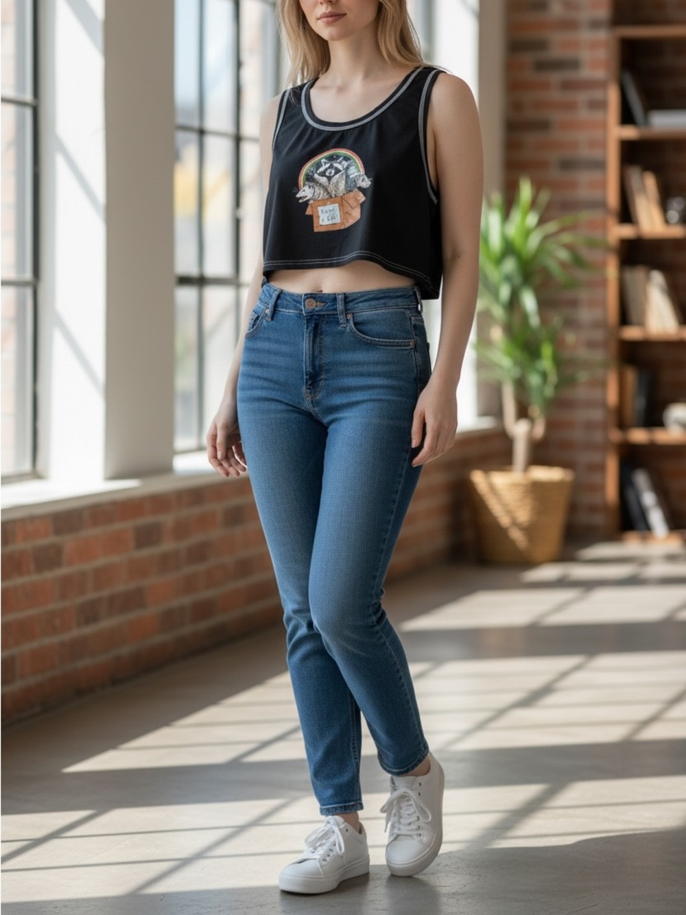 “Adopt a Cat” cropped top